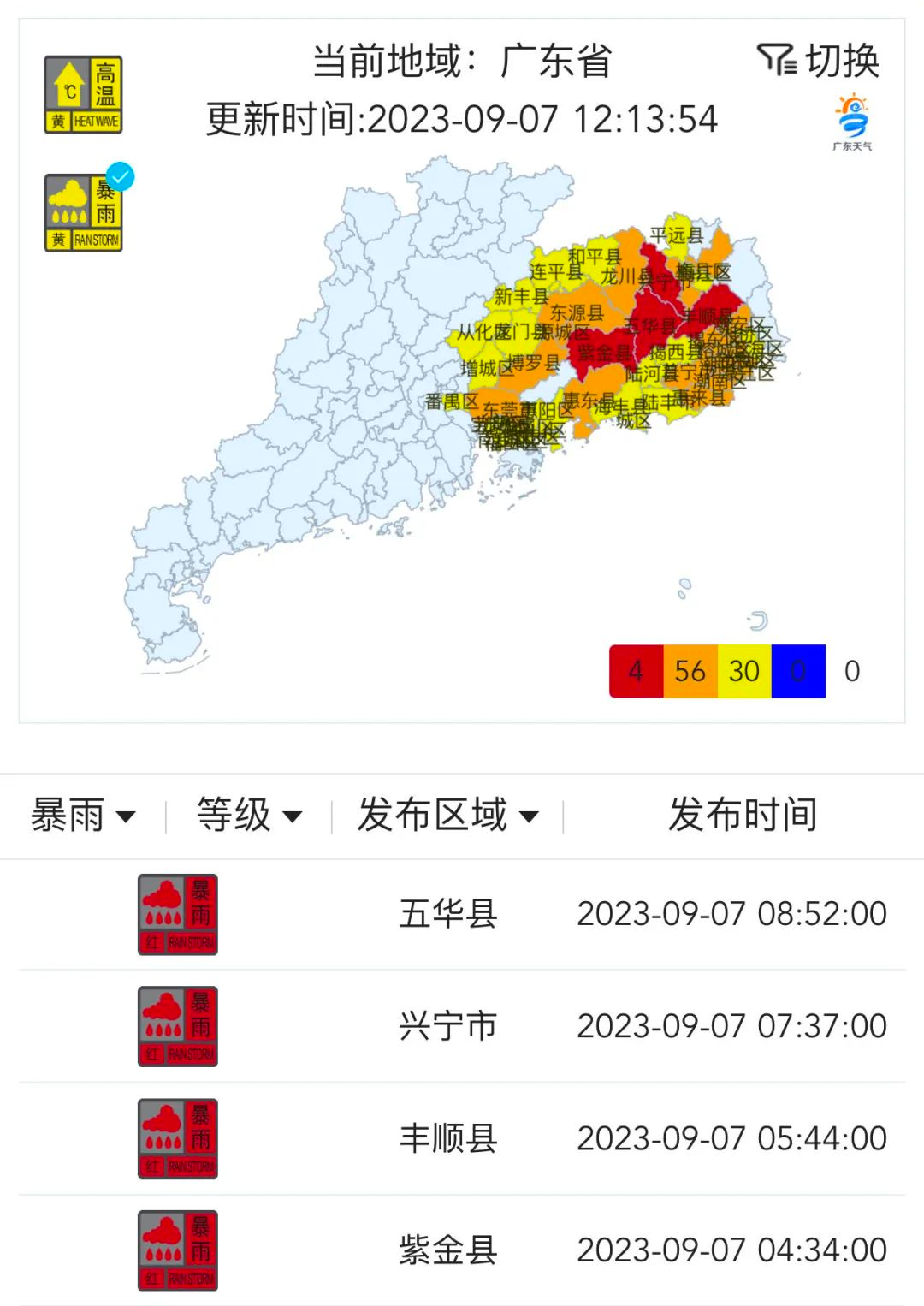 广东暴雨最新动态通报