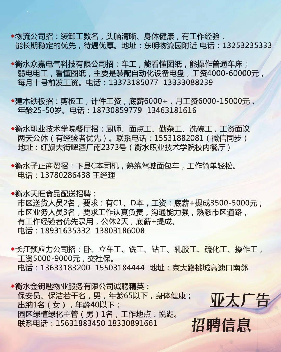 蓟州招聘网最新招聘信息